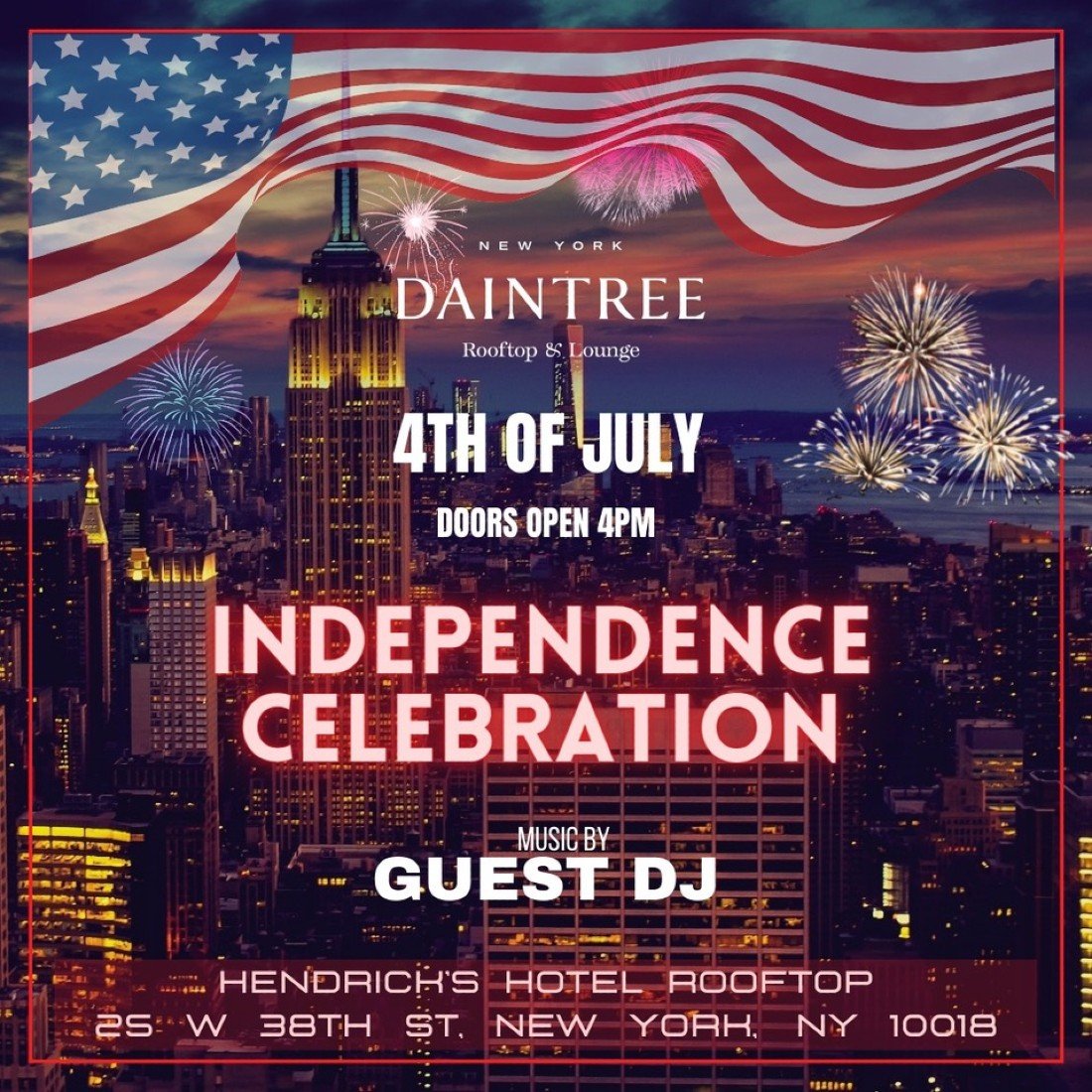 Daintrees July 4th Bash at Hotel Hendricks Daintree, New York, NY July 4, 2022