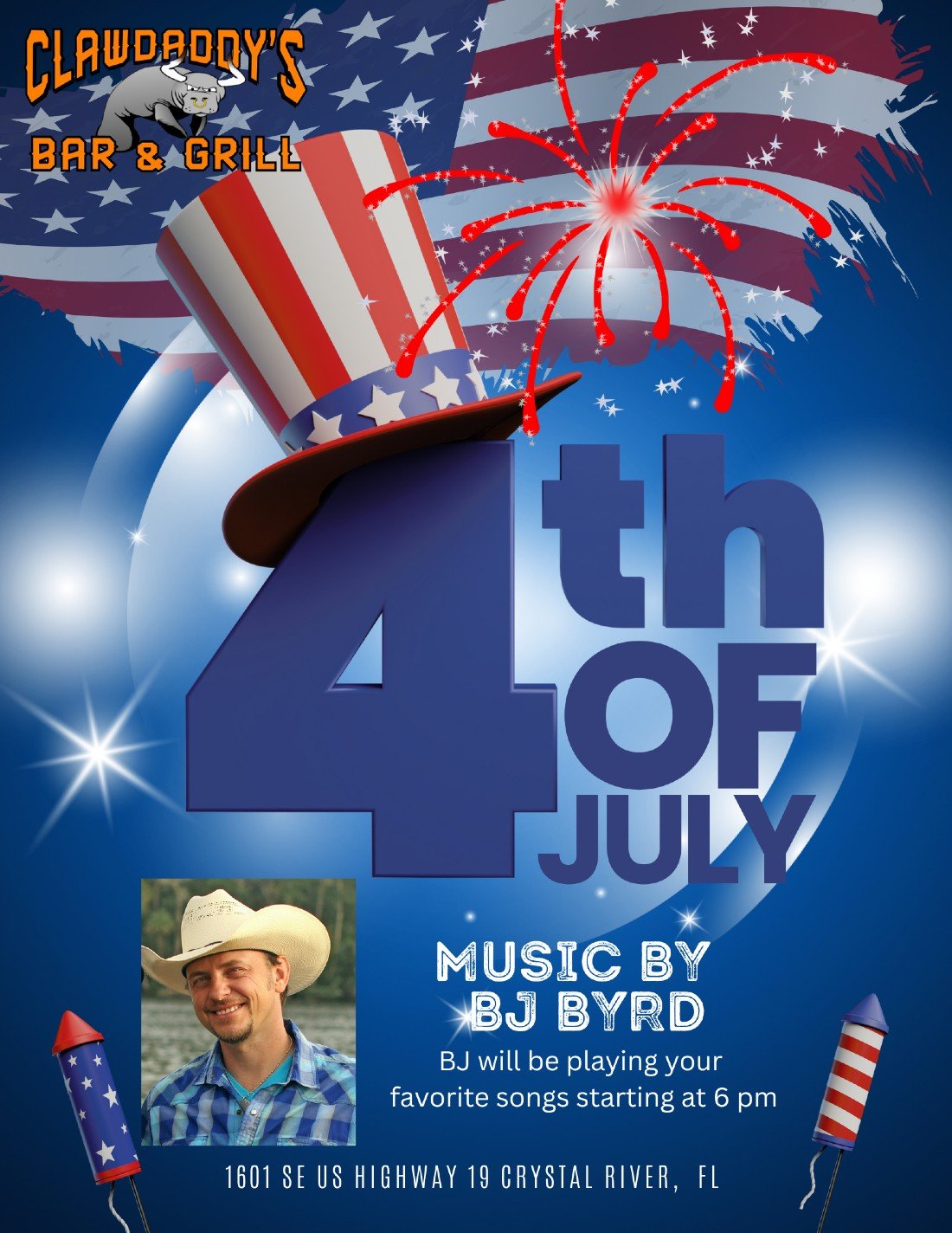 July 4th Party at Clawdaddy's Bar and Grill