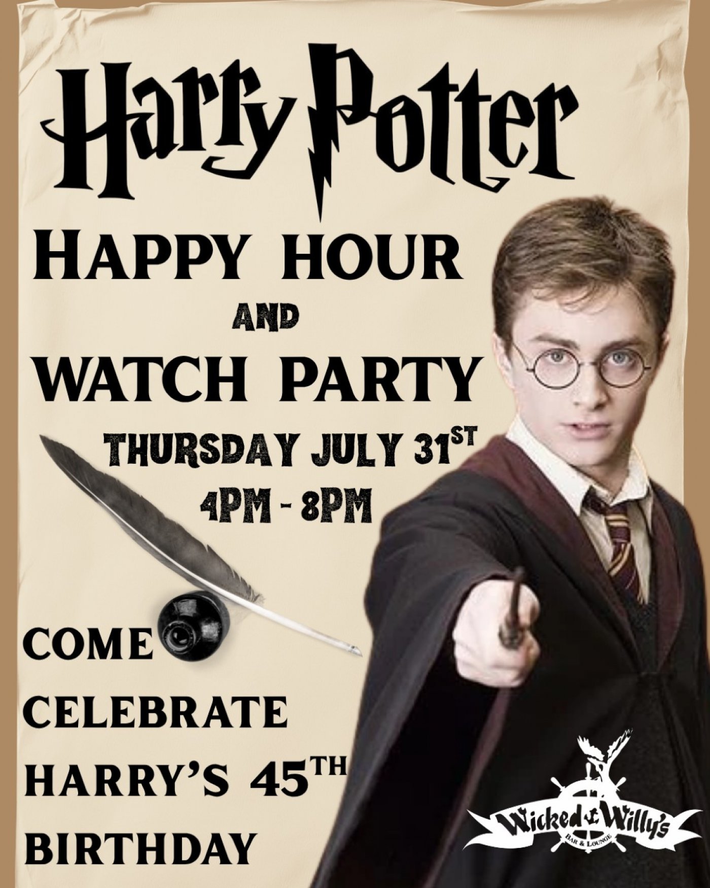Harry Potter Happy Hour & Watch Party